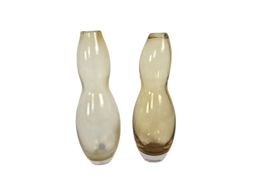 Glass Studio Hysteria - 2 Spiral Vases - Signed - France - 70s – vazen (photo 2 of 7)