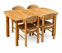 Set da pranzo Rainer Daumiller in pino, composto da 6 pezzi, con tavolo allungabile.