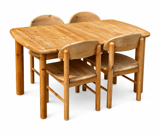 Set da pranzo Rainer Daumiller in pino, composto da 6 pezzi, con tavolo allungabile. – eetkamerset, Wood (photo 2 of 12)