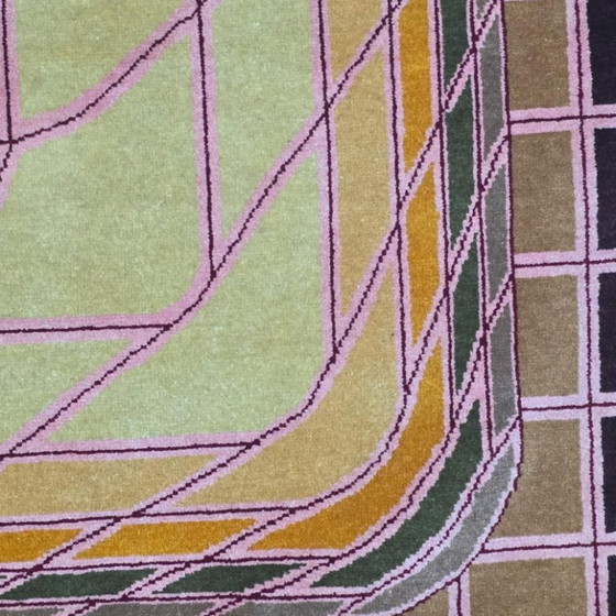 Alfombra de lana Victor Vasarely JENGE CA – Tejido a mano con base de algodón geométrico (220 x 225 cm) – Wool (photo 9 of 9)