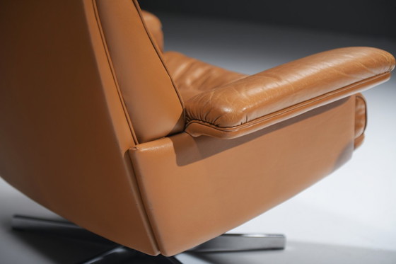 Image 1 of Schitterende DS-P lederen draaistoelen van Robert Haussmann - De Sede Swiss