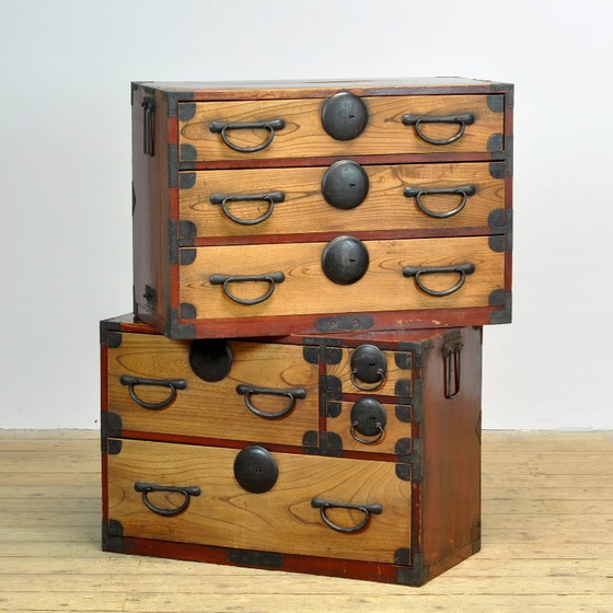 Japanese Tansu chest of drawers, circa 1870, Iron, Wood, Black (photo 16 of 18)