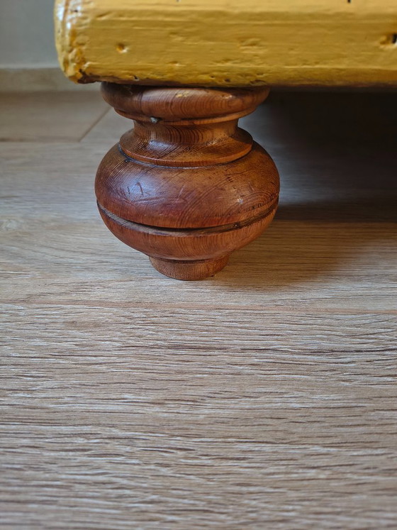 Credenza Giallo Ocra Caratteristica / Mobile Vintage – Credenze, Brass, Wood (photo 2 of 10)