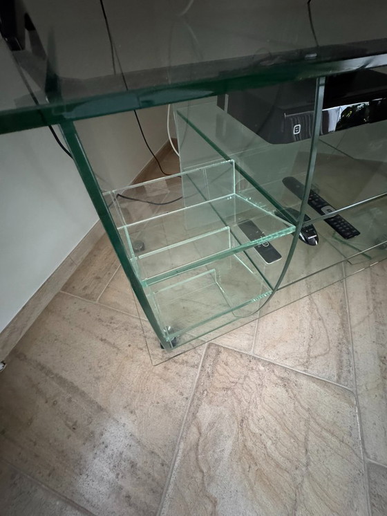 Image 1 of glass TV table