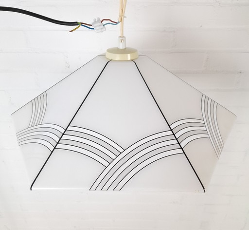 Vintage hanglamp acryl jaren 70 heksenhoed – hanglampen, Plastic