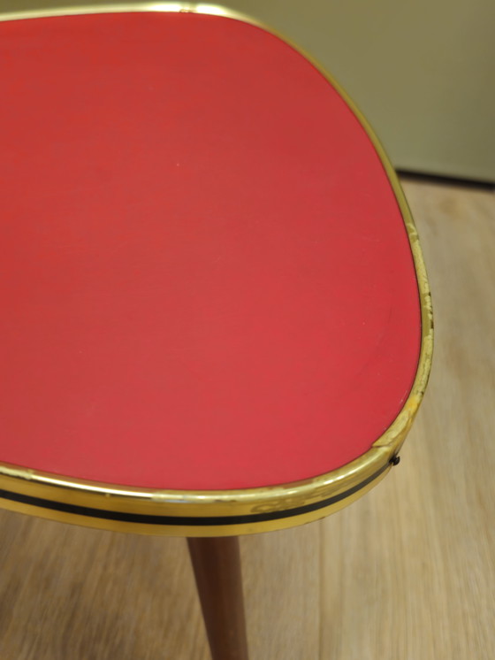 Image 1 of Vintage Plant Table Side Table Red