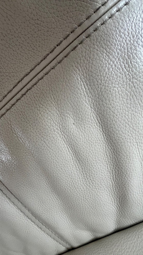 Image 1 of Canapé d'angle Belform en cuir blanc à droite