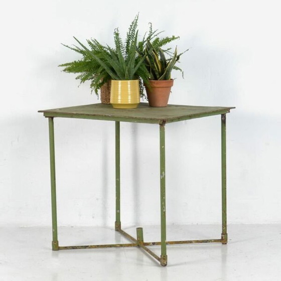 Groene Vintage Tuintafel (Frankrijk, c.1950) #6 – Iron (photo 5 of 15)