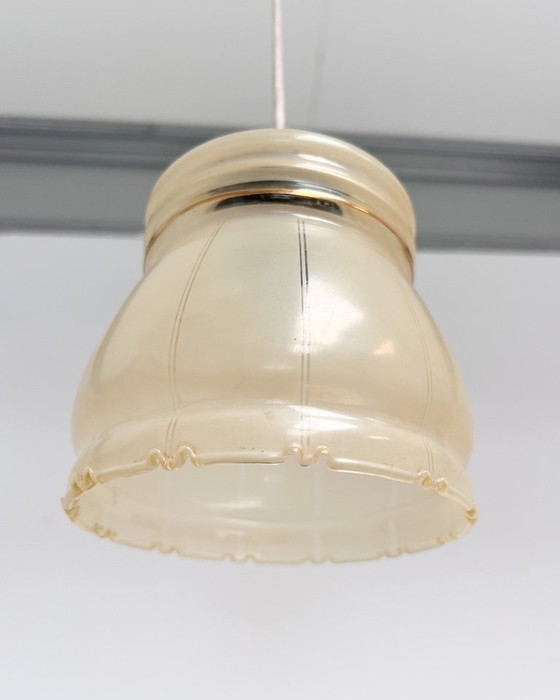 Set di 2 lampade da soffitto vintage beige, anni '60 – Plafoniere, Glass (photo 4 of 9)