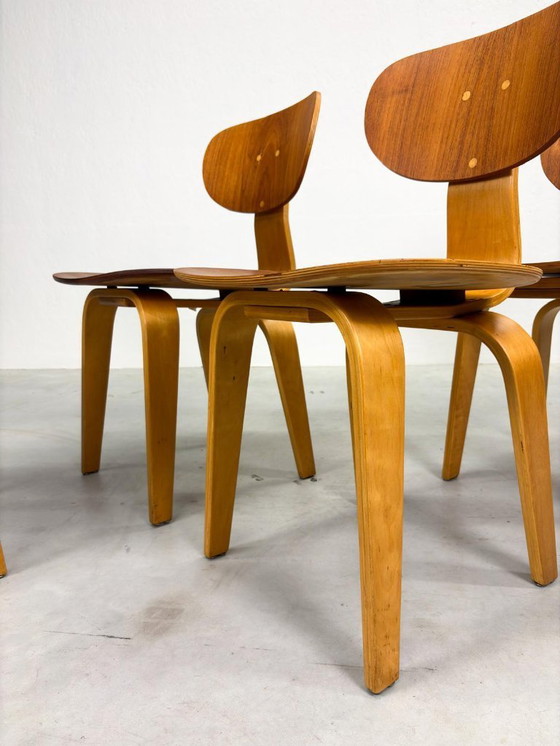 Image 1 of Set Pastoe SB02 Dining Room Chairs by Cees Braakman