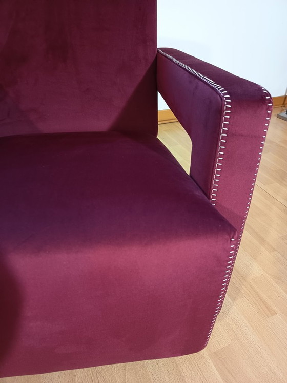 Image 1 of CASSINA 2X Poltrone 637 UTRECHT  (NUOVE MAI USATE) in Velluto 13L Ortigia/Plum con Cuciture in filo Naturale a punta Cavallo