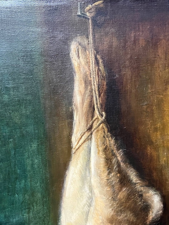 P. Hulin. “Hunting still life”. – Paintings & Drawings, Canvas (photo 5 of 8)