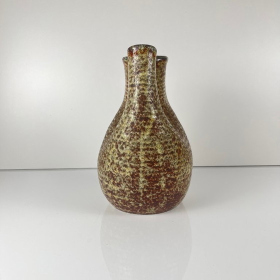 Image 1 of Vase double dans le style d'Accolay, grès moucheté , 1960-70