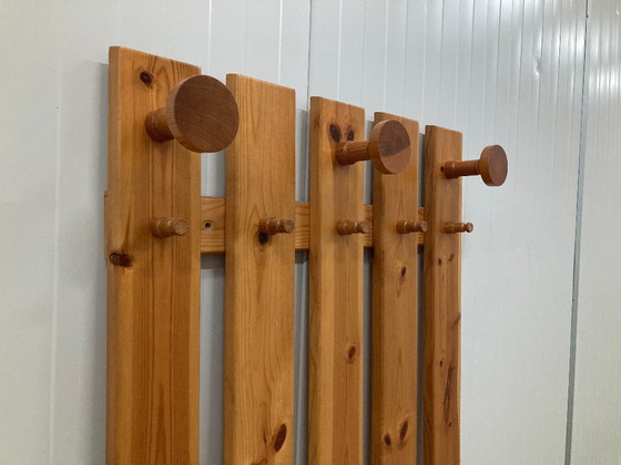 Image 1 of Large, solid pine coat rack 