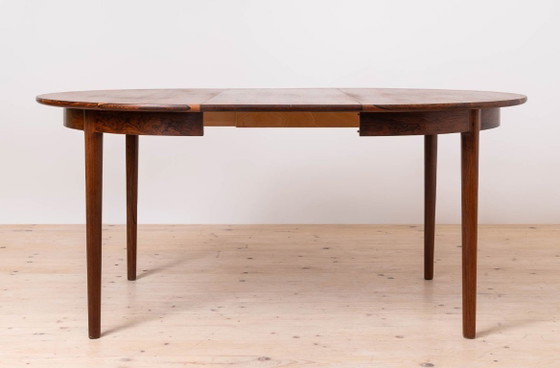 Image 1 of Torbjørn Afdal Darby eethoek met zes stoelen en uitschuifbare tafel, Noorwegen, jaren 60