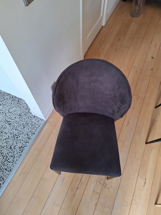 Image 1 of Esstisch Loosdrecht aus Eiche natur mit Metallgestell und vier anthrazitfarbenen Stühlen