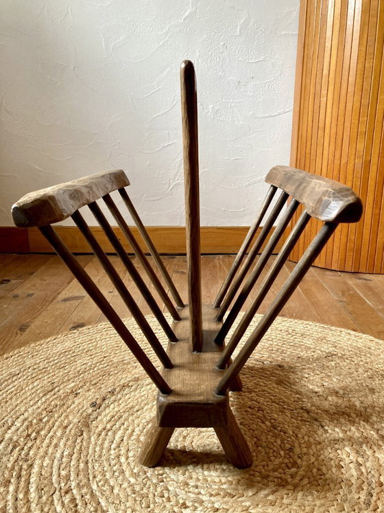 Image 1 of Portariviste brutalista nello stile di Jean Touret, anni '50