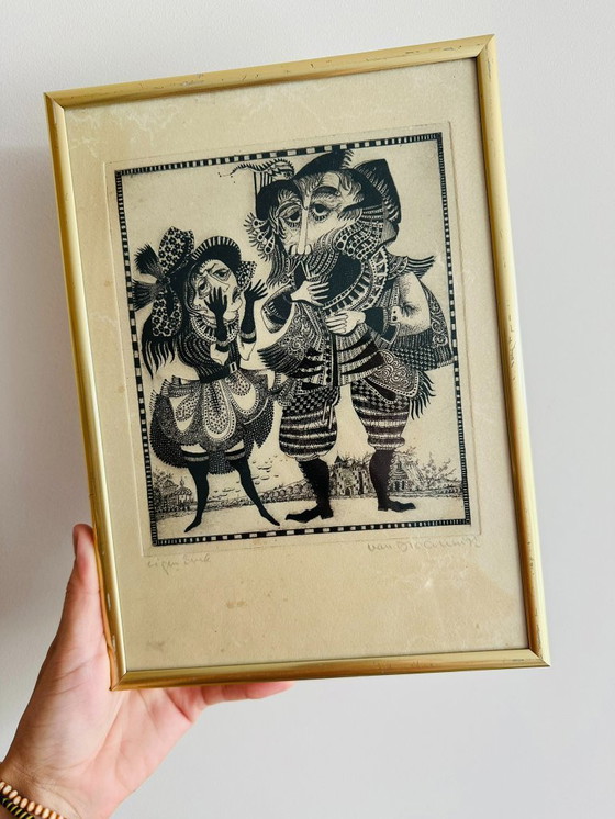 Image 1 of 1x Rare, Signed Etching by Hans van Draanen (1972) | Early Épreuve d'Artiste | Exclusive Graphic Art