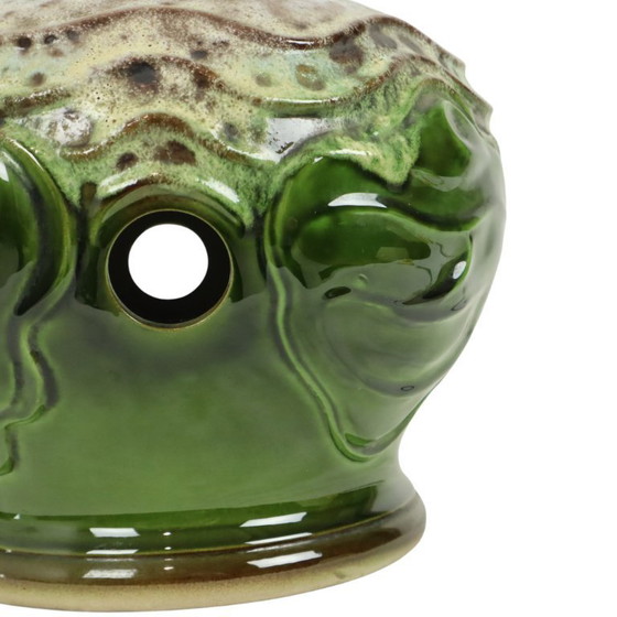 Image 1 of Green Lamp Fat Lava Ceramic 50cm