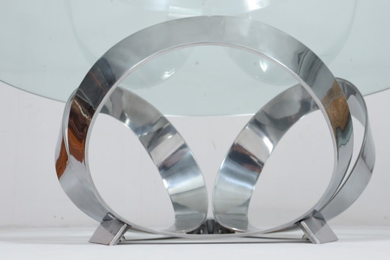 Image 1 of Space Age Table basse/table basse de Knut Hesterberg pour Ronald Schmitt, Diamond Aluminium, années 1970, Allemagne