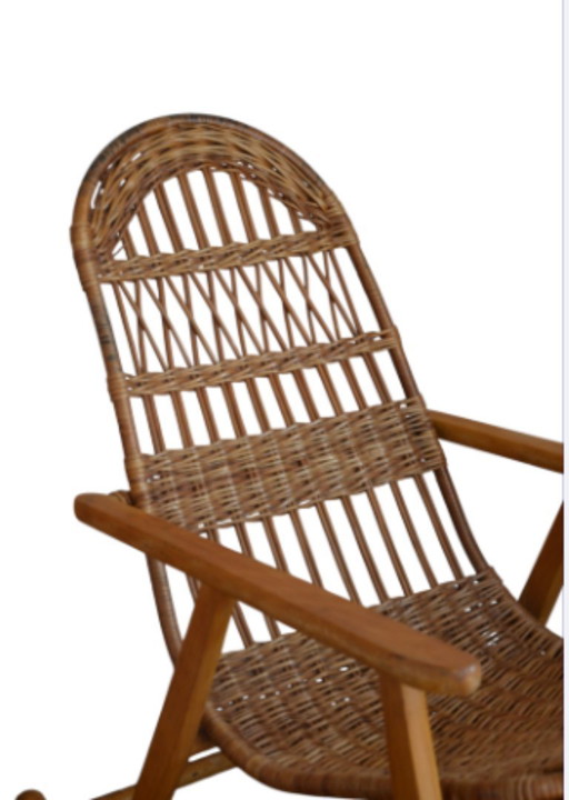 Mecedora de mimbre vintage de los años 70 – Úluv