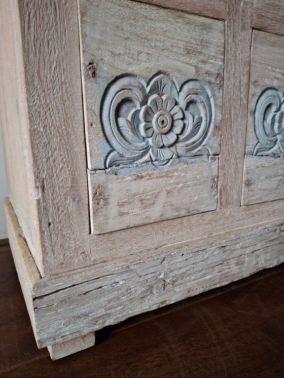 Image 1 of Buffet à 4 tiroirs en bois de teck recyclé