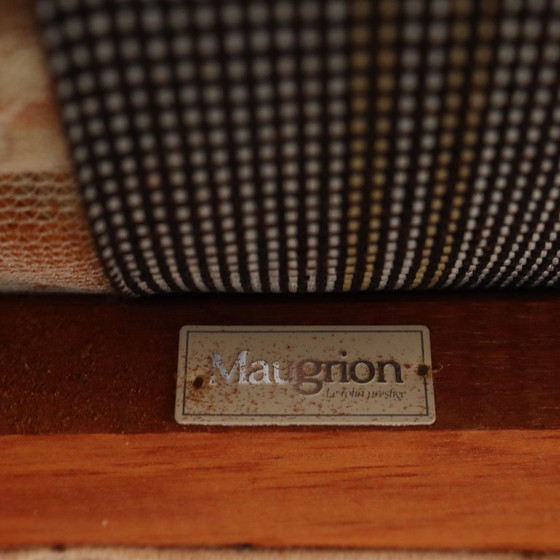 1980s Rattan and Red Bamboo Armchair – Maugrion (photo 13 of 13)