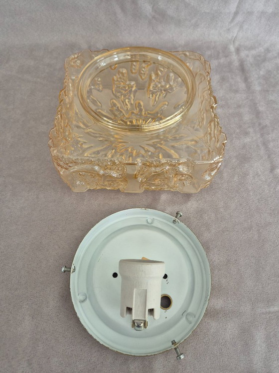 Image 1 of Vintage Honsel Glass Flush Mount Ceiling/Wall Light E27 – Mid Century Modern Design