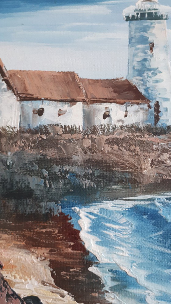 Image 1 of M.WILSON - Lighthouse - Artist's painting