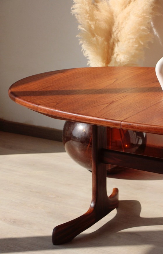 Image 1 of Oval teak dining table - 6 to 8 people - Fresco model - G Plan