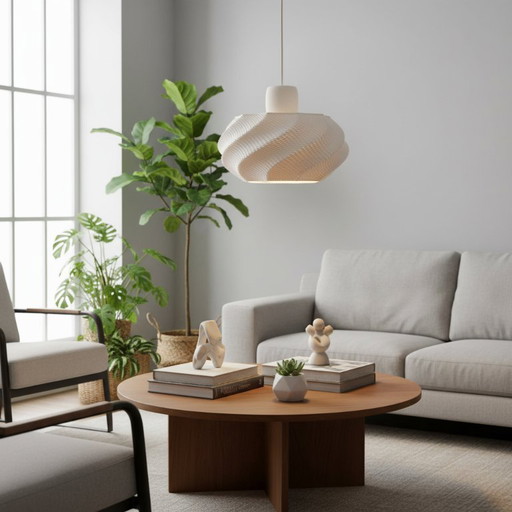 Twist Glow – Sculptural Pendant Lamp