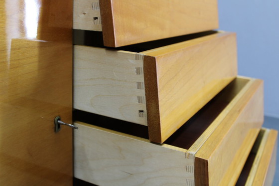 Image 1 of 1960s Czechoslovakian Maple Veneer Sideboard with Solid Maple Wood