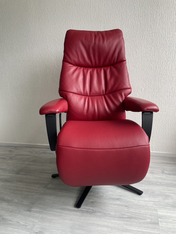 Poltrona elevabile | Pelle | Sedile nuovo | Rosso – Meubelzorg, Poltrone relax, Leather, Metal (photo 4 of 7)