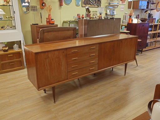 Vintage Sideboard Lowboard TV Cabinet Cupboard Drawers 220 cm