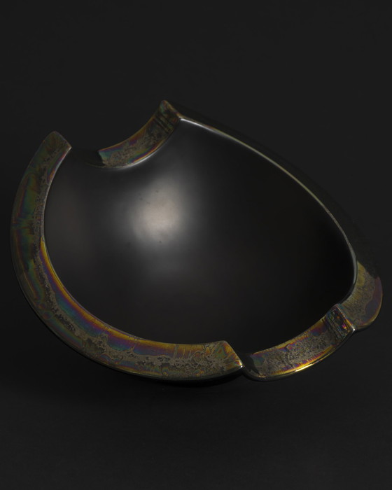 Image 1 of Rosenthal Jan Van Der Vaart + H. Drexler Handbemalte Schale Porcelaine Noire 90s