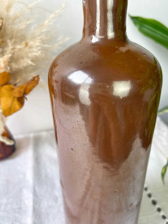 Bouteille vintage en grès marron irisé – Verres et carafes (photo 8 of 9)