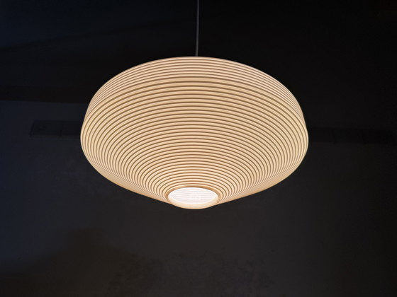 Image 1 of Lampada a sospensione vintage con dettagli in legno