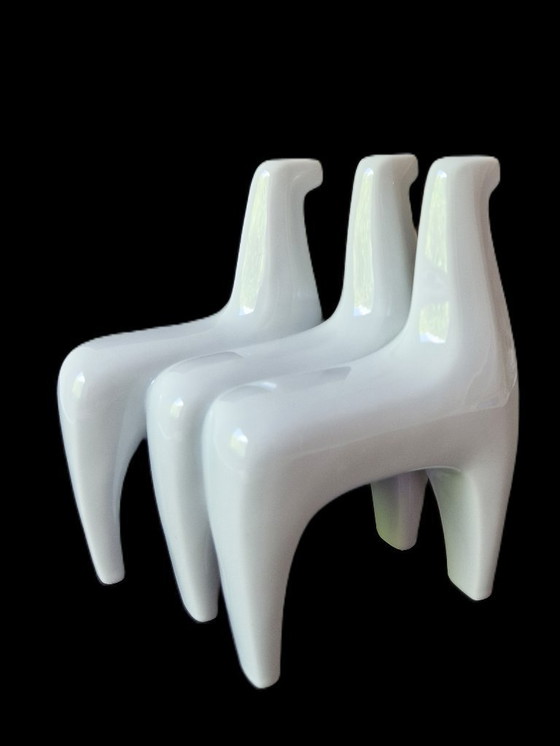 Image 1 of Bing & Grøndahl - Sculpture with 3 horses by Agnethe Jørgensen