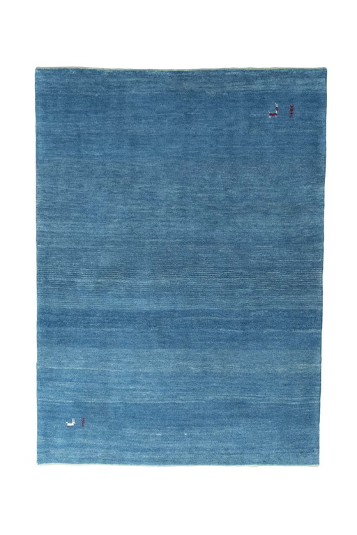 Gabbeh Loribaft noué à la main - 200 X 147 cm - Bleu