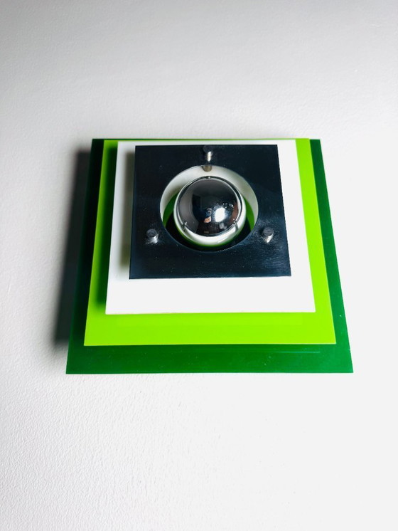 Image 1 of Lampada da parete piramidale multistrato di Hustadt Leuchten, Germania, anni '70