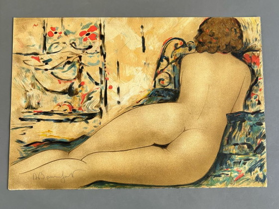 Image 1 of Lithografie eines weiblichen Aktes von Alain Bonnefoit, Frankreich, nach 2000