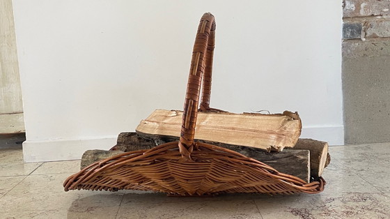 Image 1 of Vintage Rattan Log Basket