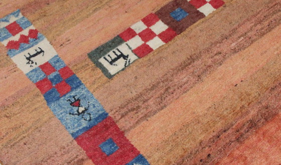 Image 1 of Original Perserteppich Gabbeh Ghashghai Orientteppich 204 cm x 108 cm Alt Natur