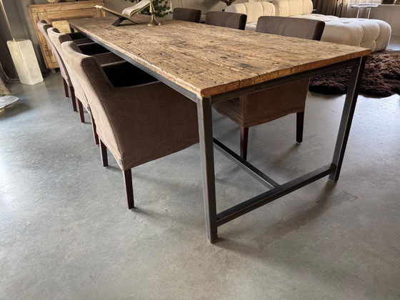 Image 1 of Rustic Robust Large Custom Made oak dining table 320 cm!