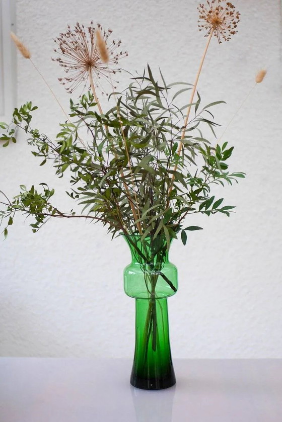 Image 1 of Large green Tang-Li vase by Morales Schildt for Kosta