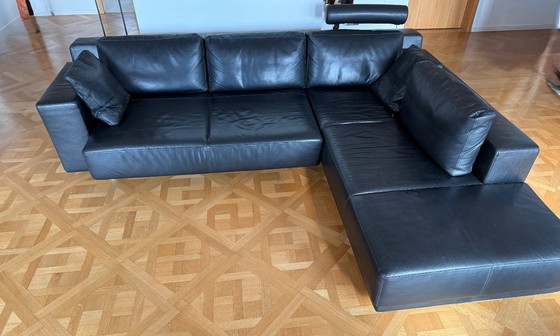 Image 1 of Walter Knoll design leren bank