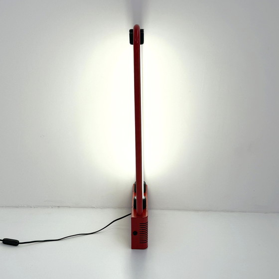 Image 1 of Red Double Neon Lamp by Gian N. Gigante for Zerbetto, 1980s
