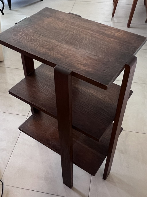 Art deco table with 3 shelves