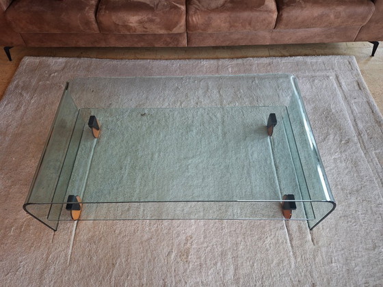 Image 1 of Glazen Ponte salontafel  door Angelo Cortesi voor Fiam Italia.