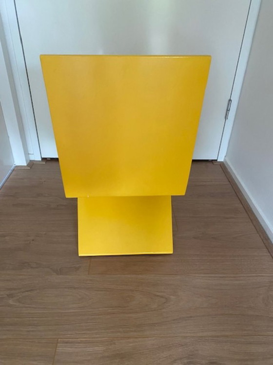 Silla Zig Zag pequeña con reposabrazos basada en silla Gerrit Rietveld – Taburetes, Wood (photo 4 of 10)
